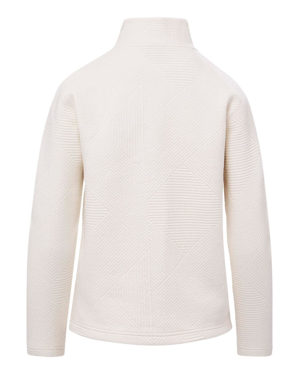 Mv Sport W25145 Women’s Zelda Zig Zag Quarter-zip Pullover - Vintage White