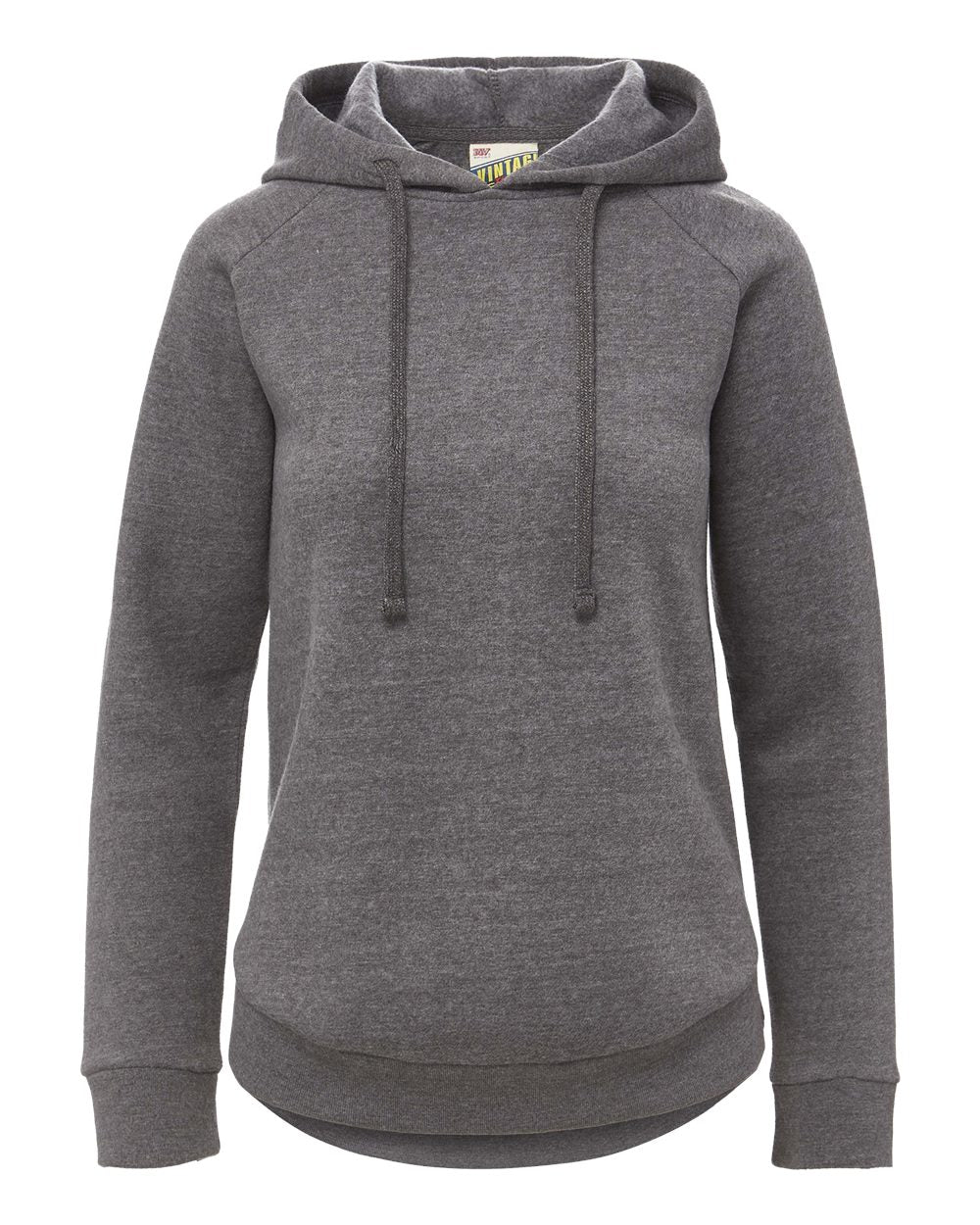 Mv Sport W25164 Women’s Vintage Fleece Hooded Sweatshirt - Charcoal