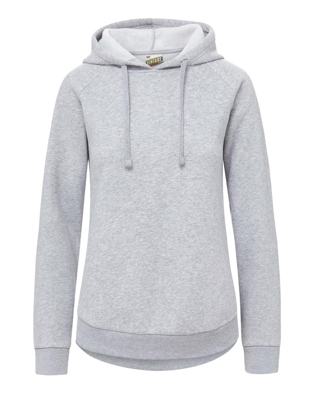 Mv Sport W25164 Women’s Vintage Fleece Hooded Sweatshirt - Heather Grey