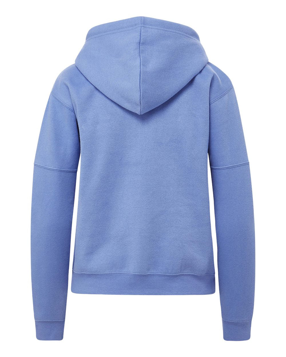Mv Sport W25165 Women’s Vintage Fleece Hooded Full-zip Sweatshirt - Blue Iris