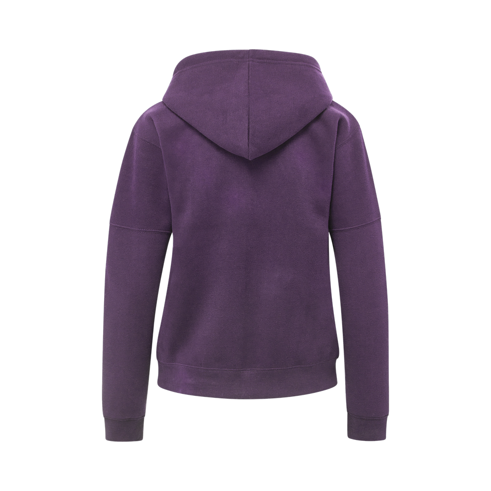 Mv Sport W25165 Women’s Vintage Fleece Hooded Full-zip Sweatshirt - Eggplant