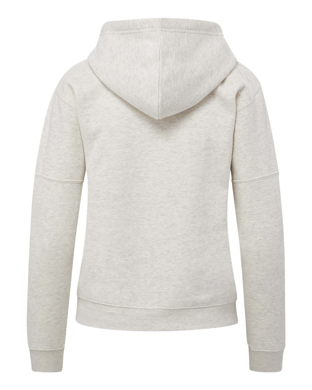 Mv Sport W25165 Women’s Vintage Fleece Hooded Full-zip Sweatshirt - Oatmeal