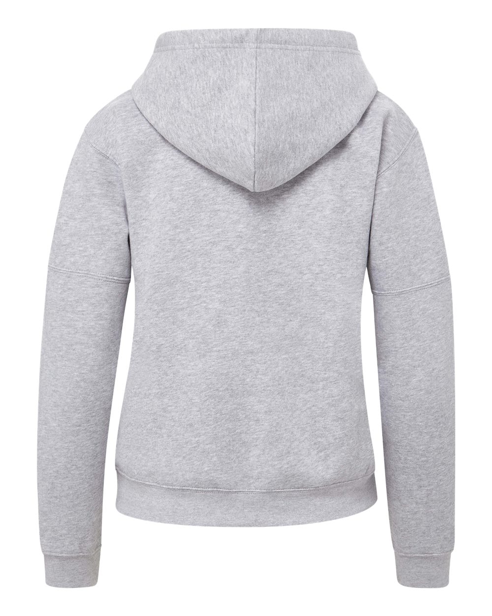 Mv Sport W25165 Women’s Vintage Fleece Hooded Full-zip Sweatshirt - Gray