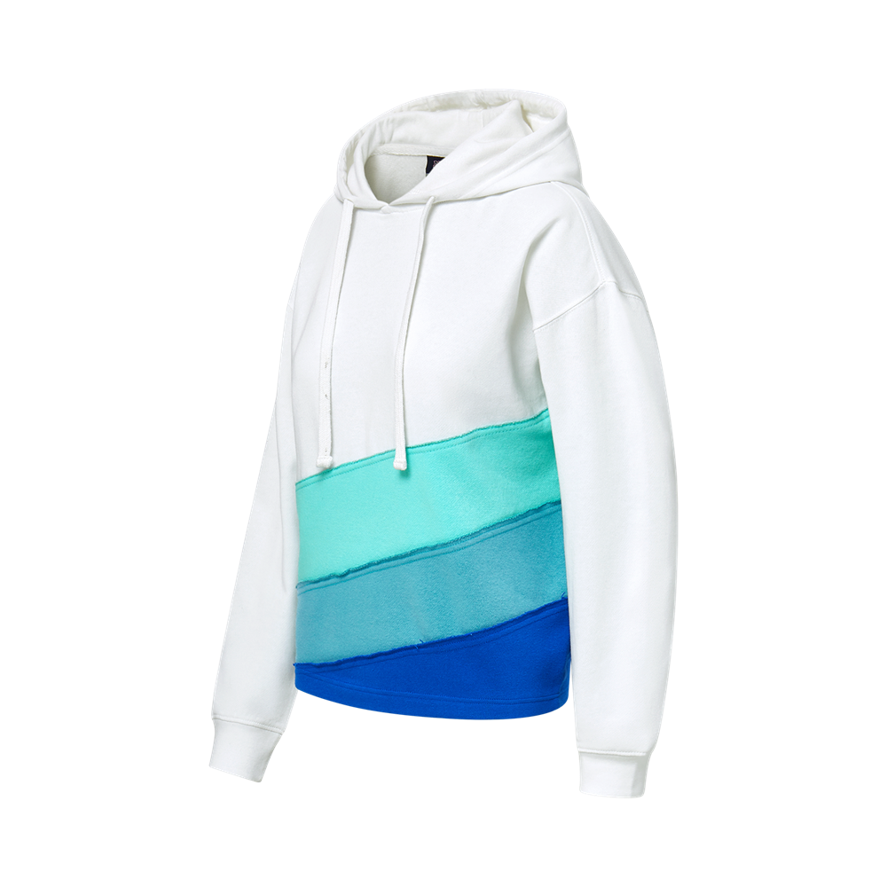 Mv Sport W26119 Mood & Vibe Colorblock Panel Hood - White/oasis/lagoon/royal