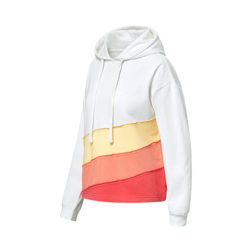 Mv Sport W26119 Mood & Vibe Colorblock Panel Hood - White/sun Ray/creamsicle/nantucket Red