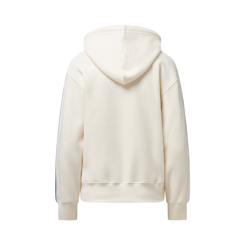 Mv Sport W27110 Mood & Vibe Breezy Stripe Zip Hood - Vintage White