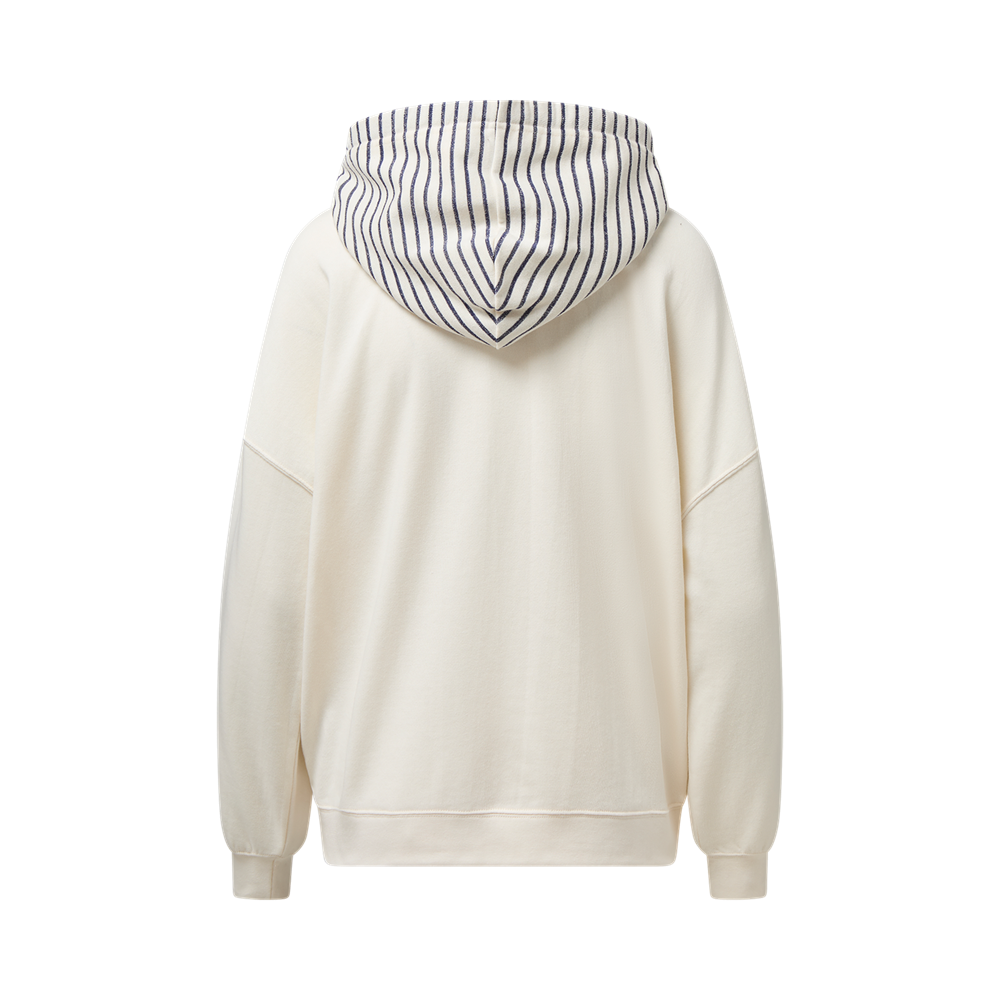 Mv Sport W27132 Mood & Vibe Pearl Metallic Stripe Hood - Vintage White