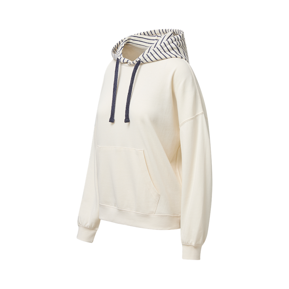 Mv Sport W27132 Mood & Vibe Pearl Metallic Stripe Hood - Vintage White