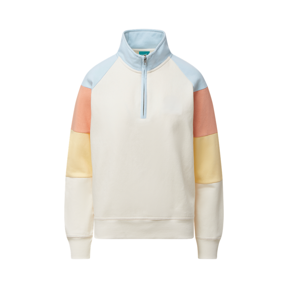 Mv Sport W27143 Mood & Vibe Sunny Stripe q Zip - Vintage White