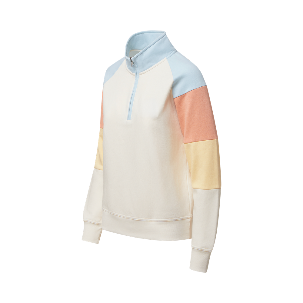 Mv Sport W27143 Mood & Vibe Sunny Stripe q Zip - Vintage White