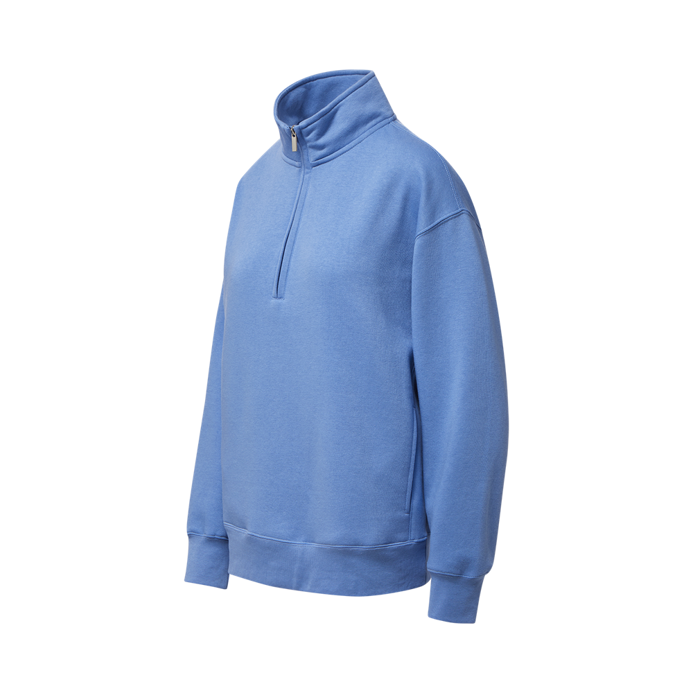 Mv Sport W27189 Fundamental Fleece Ladies q Zip - Blue Iris