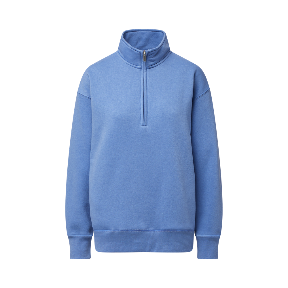 Mv Sport W27189 Fundamental Fleece Ladies q Zip - Blue Iris