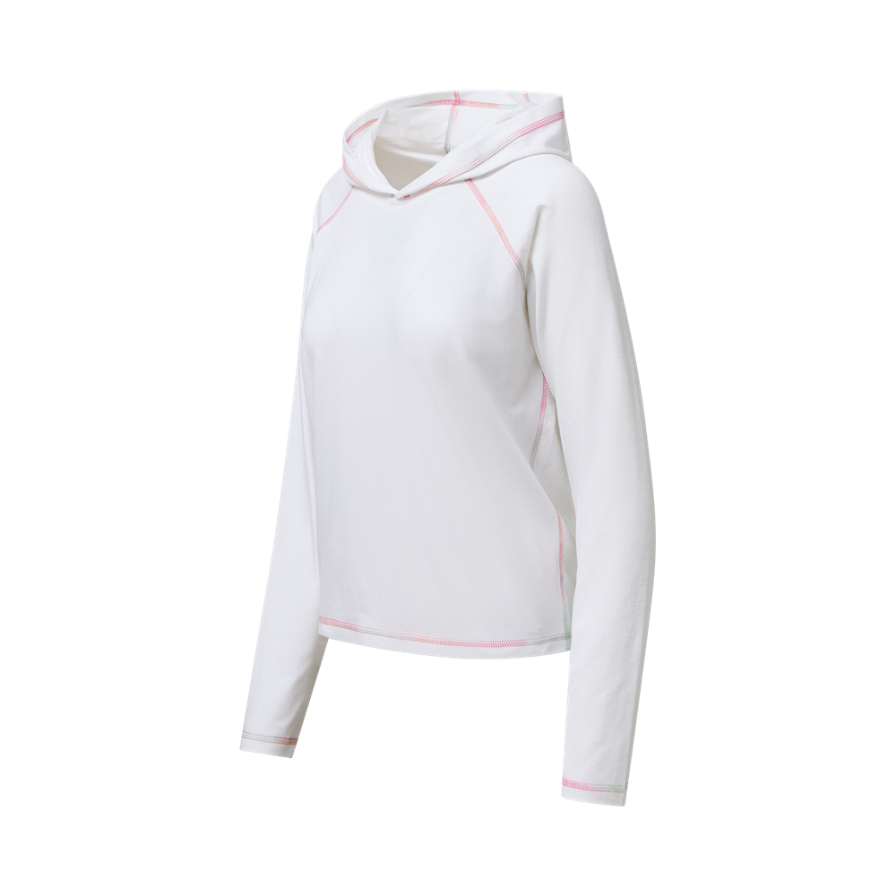 Mv Sport W27405 Ladies Piper Hooded Tee - White