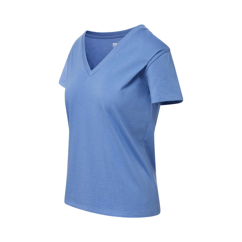 Mv Sport W27418 Ladies Core V-neck Tee - Blue Iris