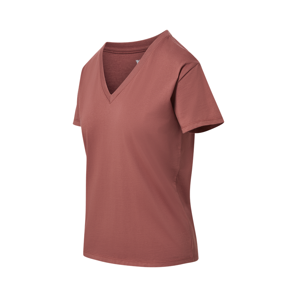 Mv Sport W27418 Ladies Core V-neck Tee - Mocha