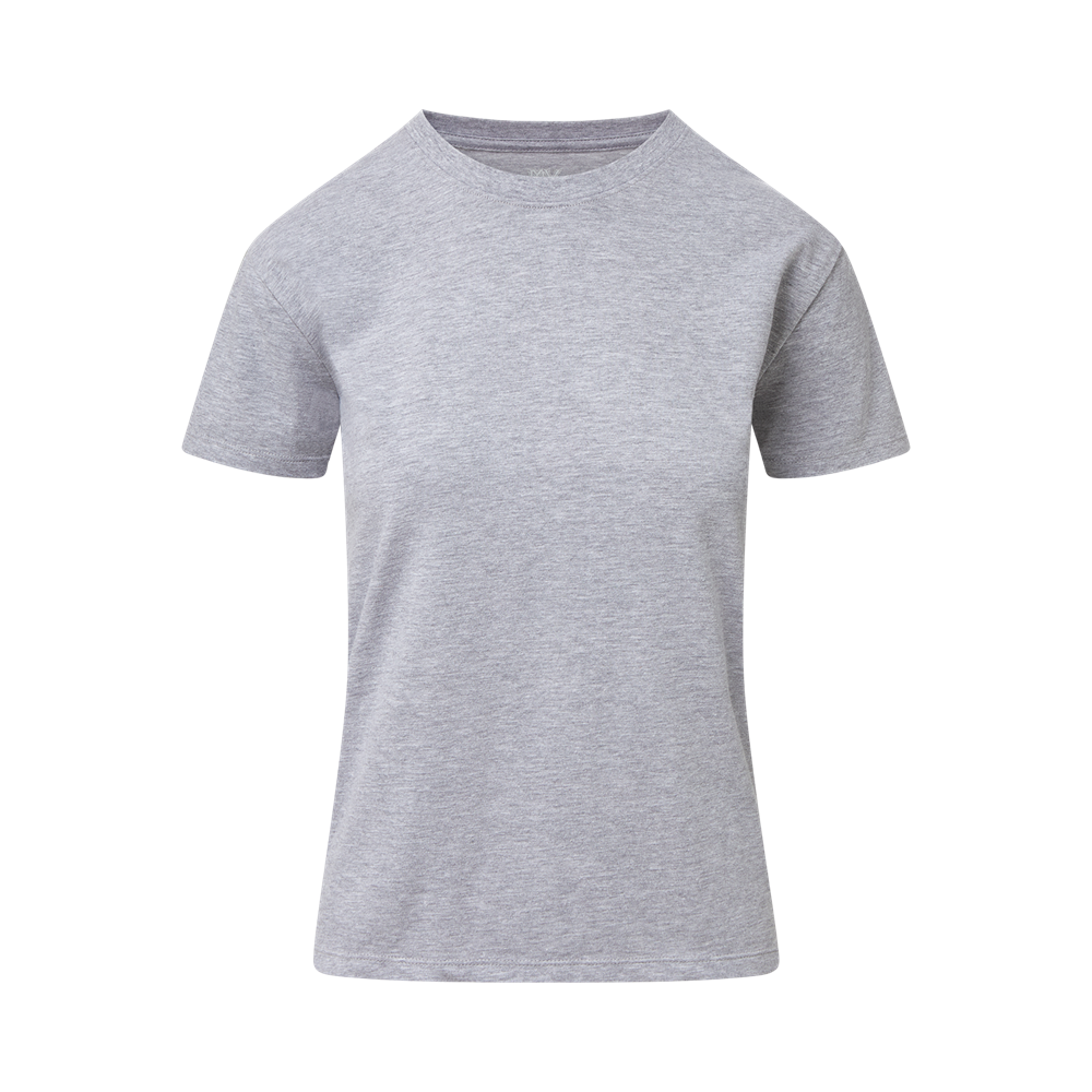 Mv Sport W27419 Ladies Core Crewneck Tee - Heather Gray