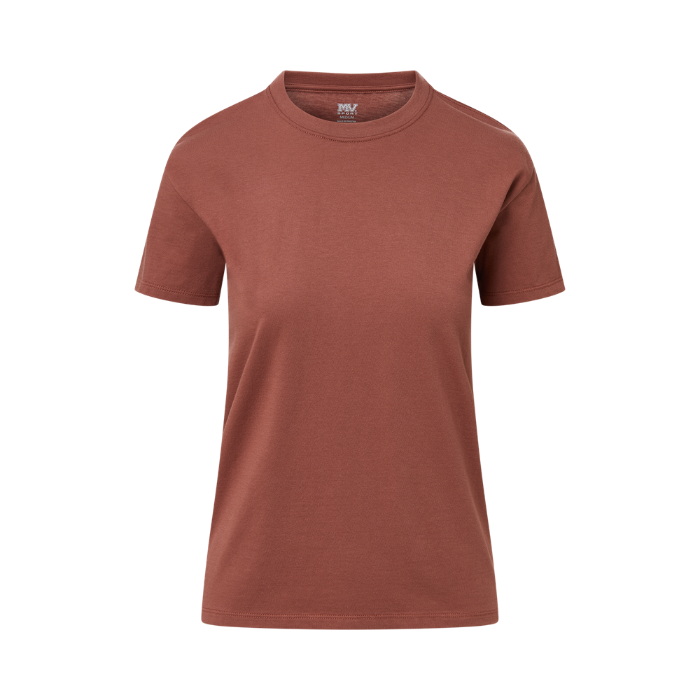 Mv Sport W27419 Ladies Core Crewneck Tee - Mocha