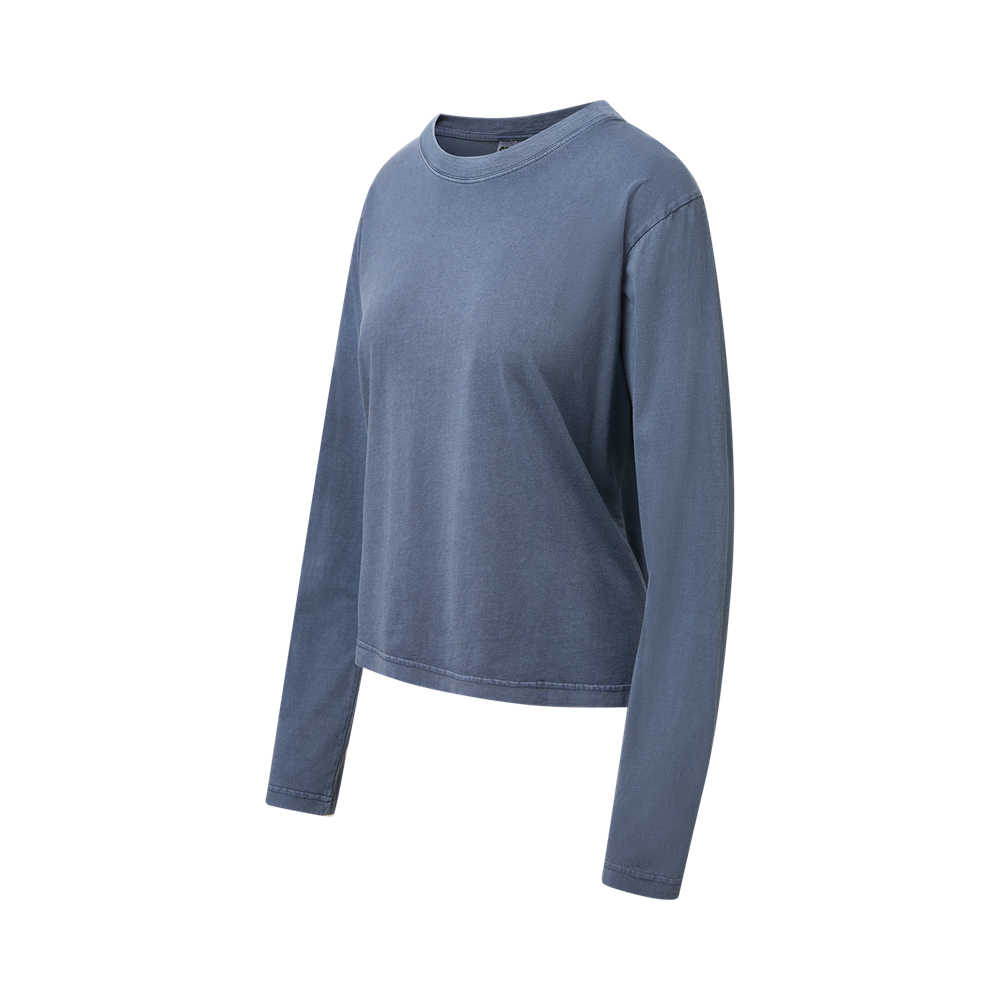 Mv Sport W27421 Coastal Color Ladies Long Sleeve Tee - Moonlight Navy