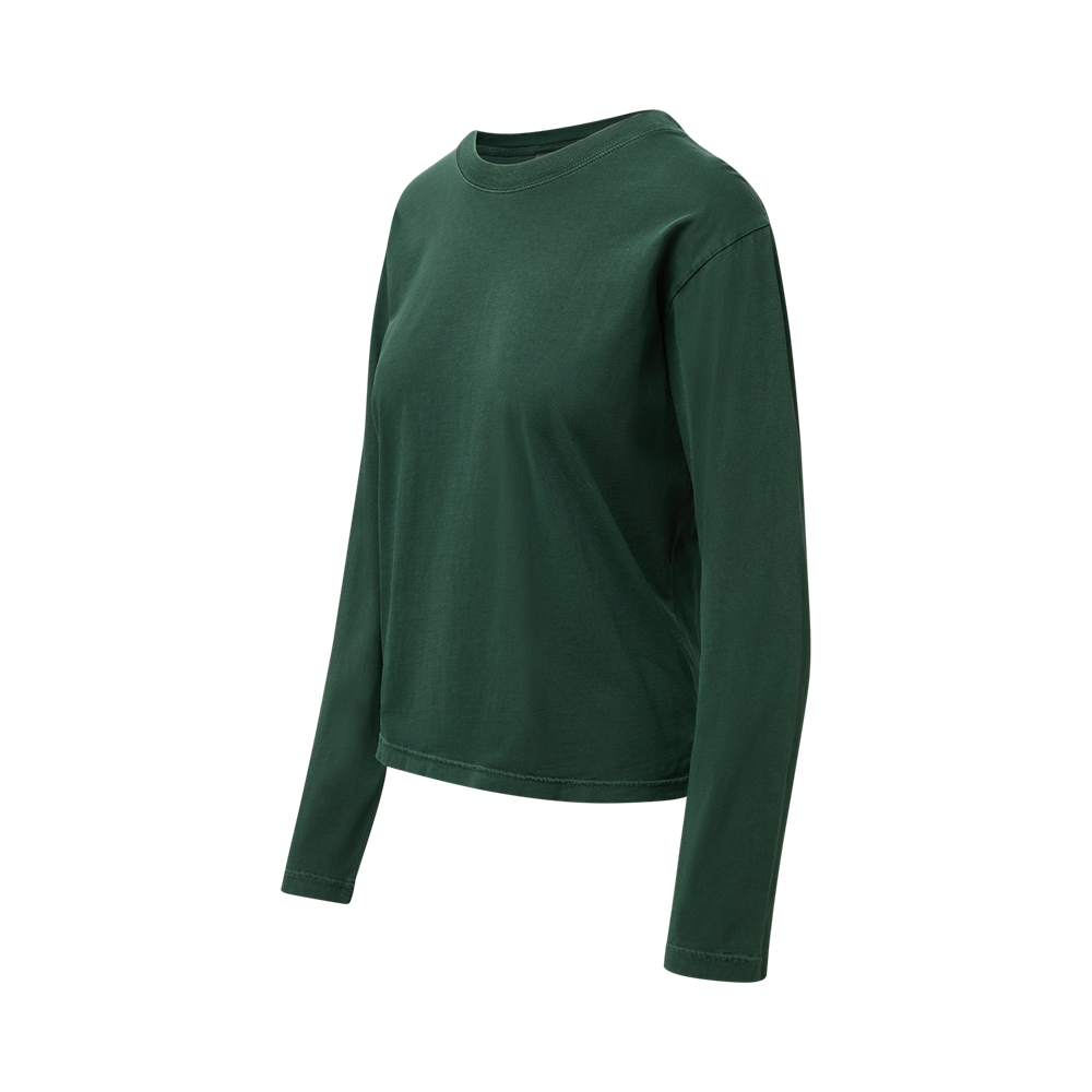 Mv Sport W27421 Coastal Color Ladies Long Sleeve Tee - Verdant Forest