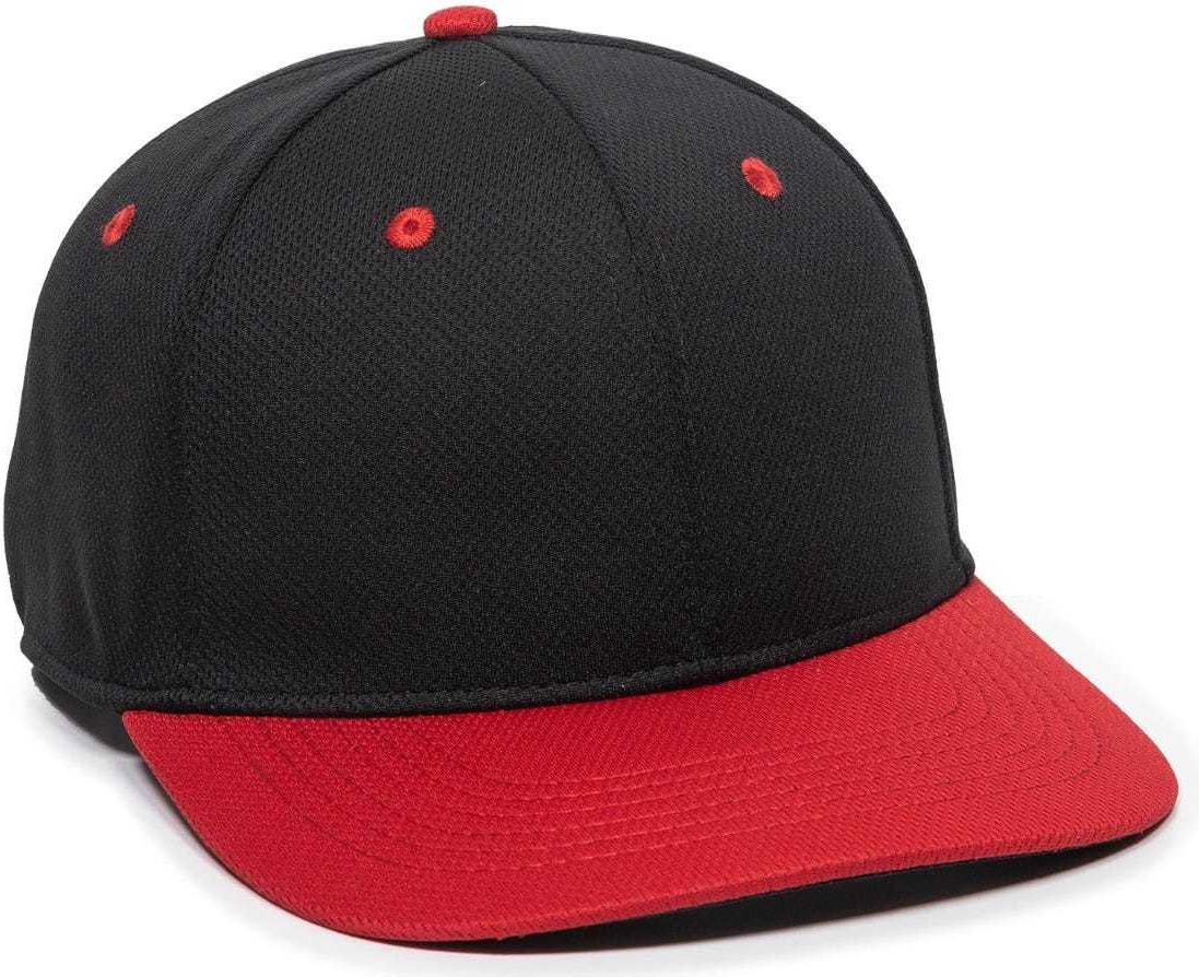 Oc Sports Mws25 Anti-glare Undervisor Cap -black Red - Black / 6 3/8’’ - 3/4’’