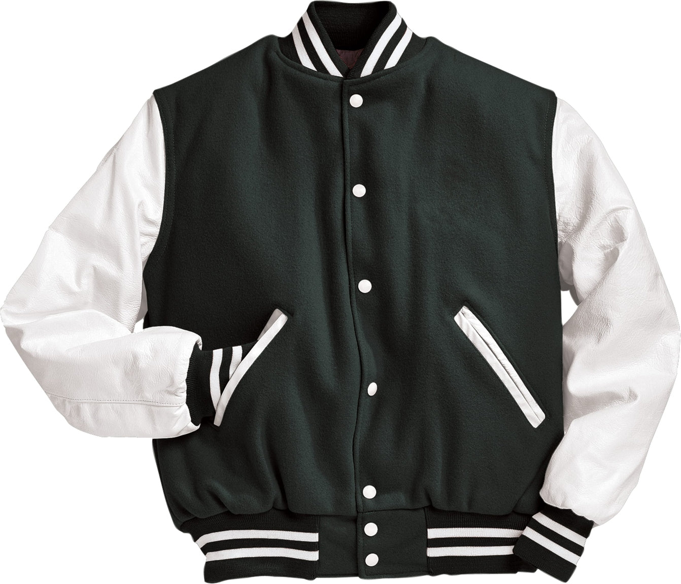 MYRTLE/WHITE VARSITY WOOL JACKET