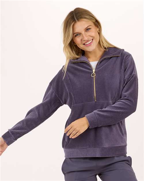 Front View of Mystic Women's Manchester Quarter Zip - BW5203