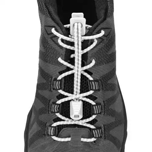 Nathan Ns1171 Reflective Run Laces 6 Pk - White