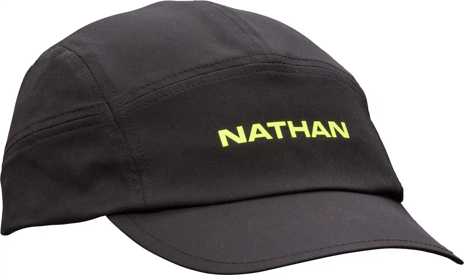 Nathan Sports Ns10800 Run Cool Stash Hat - Black Finish Lime - Finish Lime / Osfm