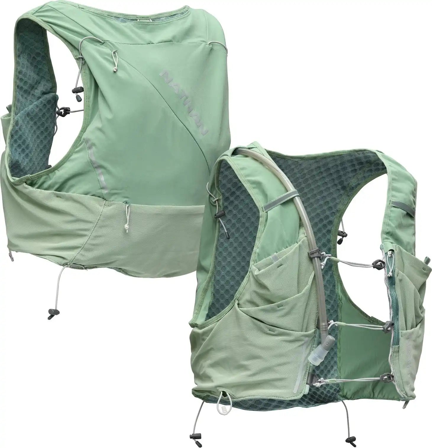 Nathan Sports Ns30650 Pinnacle Pro 12l - Sage Green Reflective Silver - Green Reflective Silver / Xs