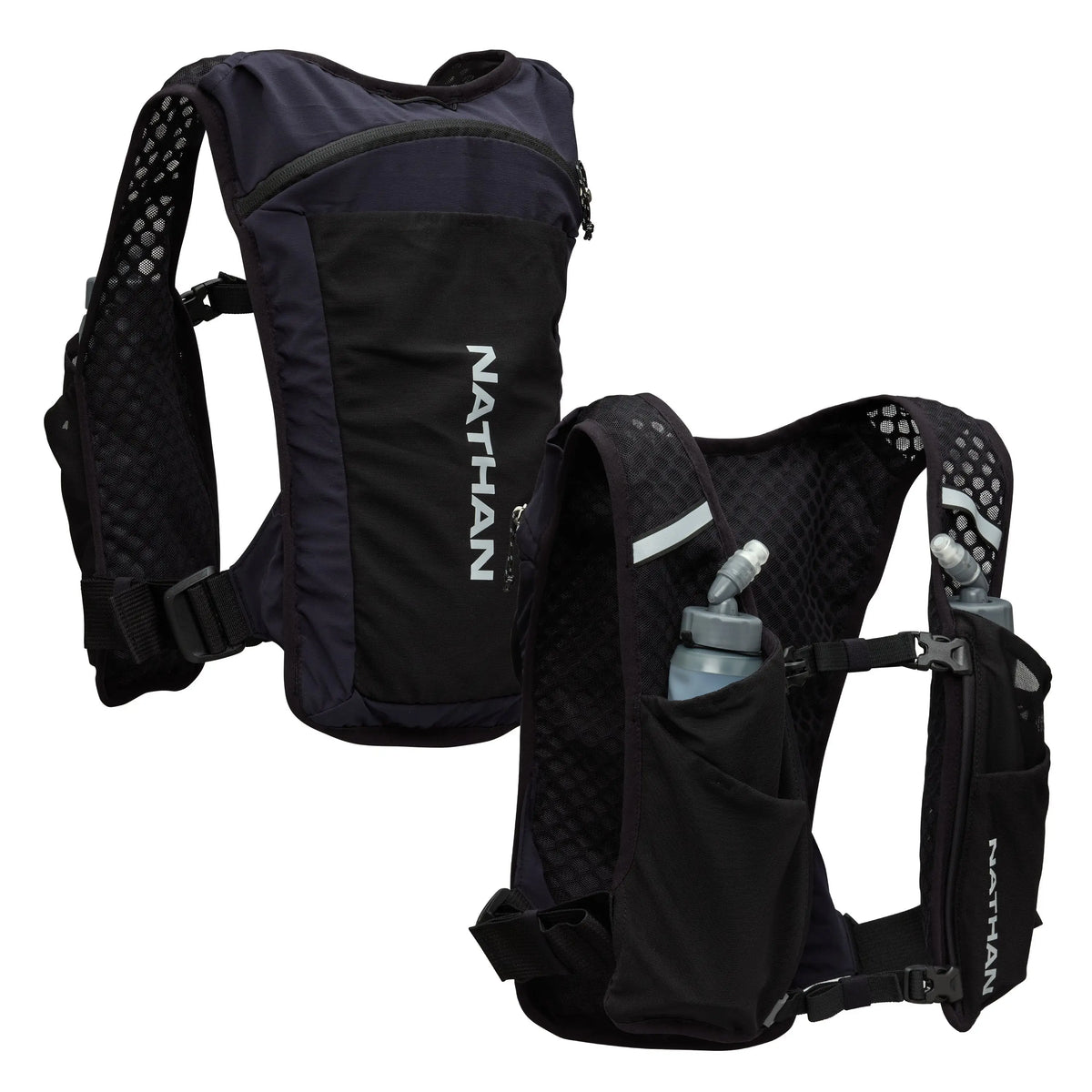 Nathan Sports Ns30930 Quick Start 3.0 4l Sf - Black Reflective Silver / Osfm