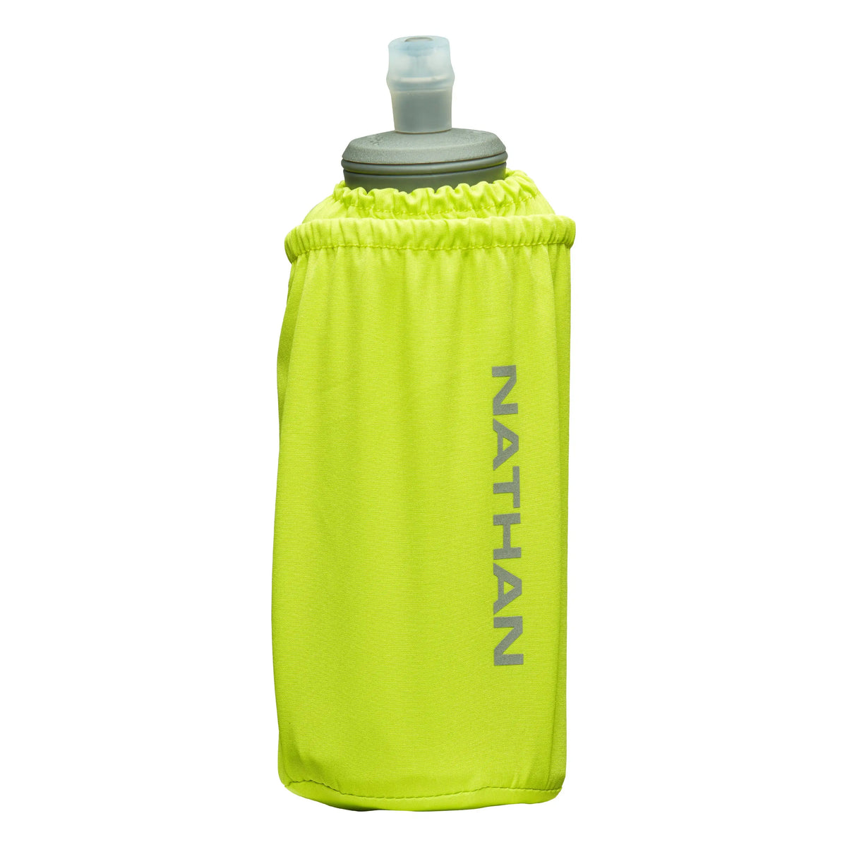 Nathan Sports Ns70680 Pinnacle 18oz Ins. Soft Flask - Finish Lime Reflective Silver - Lime Reflective Silver / Osfm