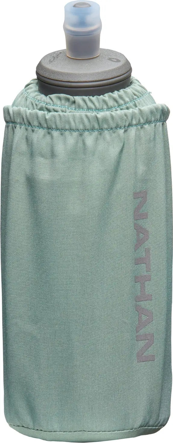 Nathan Sports Ns70680 Pinnacle 18oz Ins. Soft Flask - Sage Green Reflective Silver - Osfm