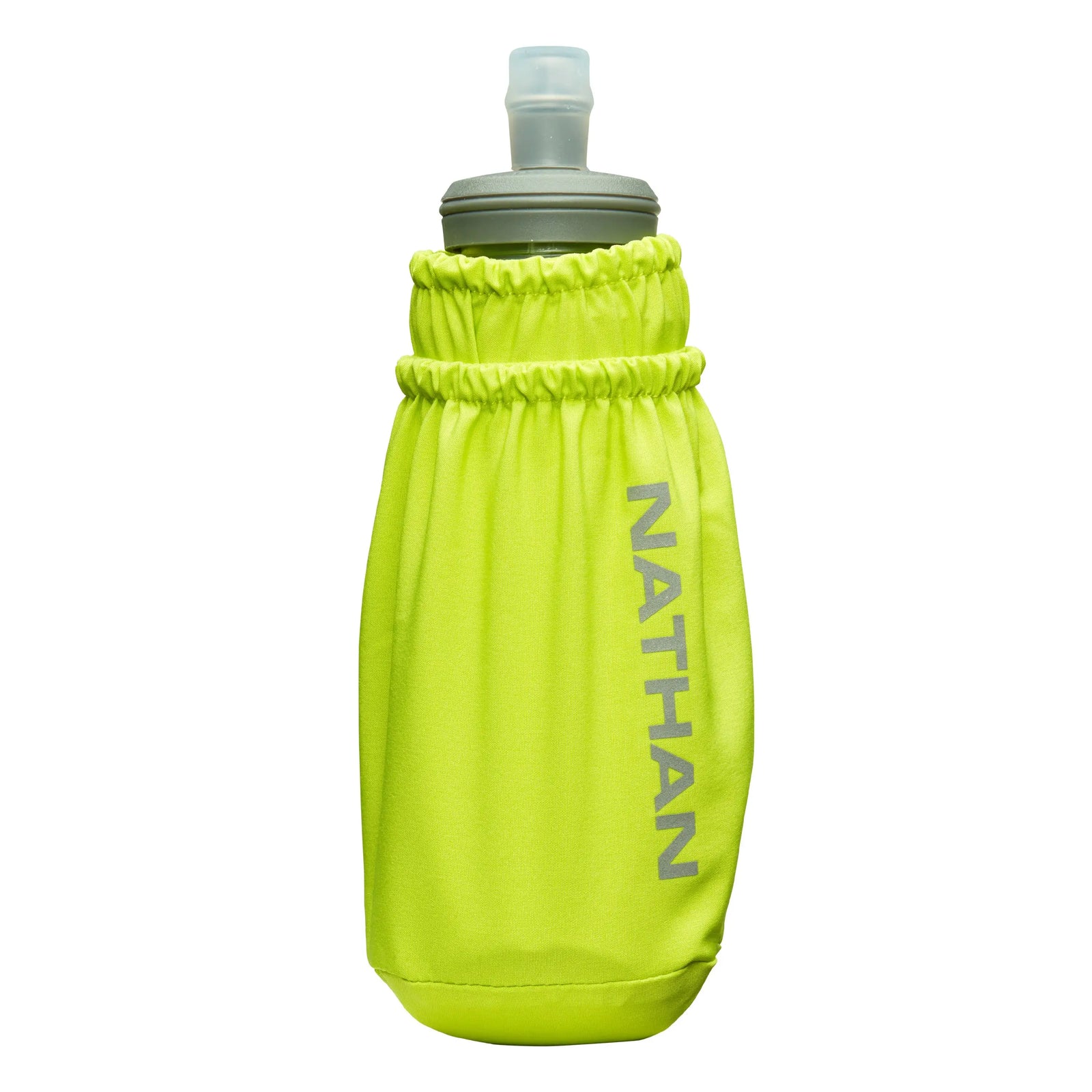 Nathan Sports Ns70720 Pinnacle 14oz Soft Flask - Finish Lime Reflective Silver - Lime Reflective Silver / Osfm
