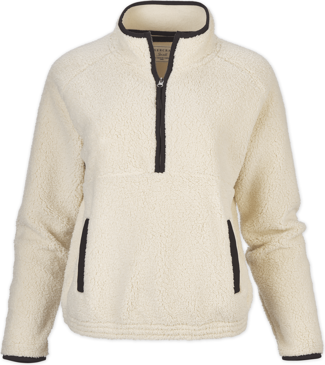 NATURAL BLACK BOXERCRAFT EVEREST FLEECE HALF ZIP  grouped