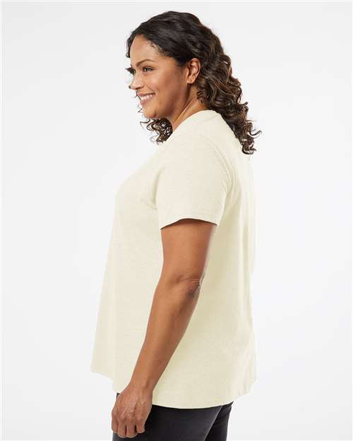 Natural Heather Curvy Collection Women's Fine Jersey Tee - 3816