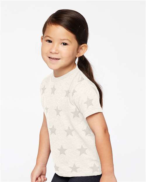 Natural Heather Star Toddler Star Print Tee - 3029