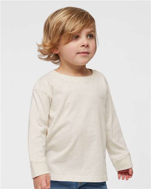 Natural Heather Toddler Fine Jersey Long Sleeve Tee - 3302