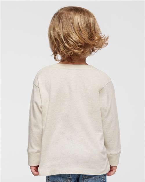 Natural Heather Toddler Fine Jersey Long Sleeve Tee - 3302