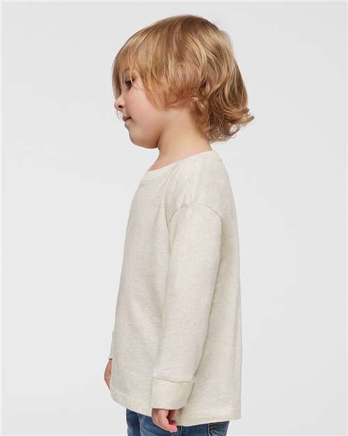 Natural Heather Toddler Fine Jersey Long Sleeve Tee - 3302