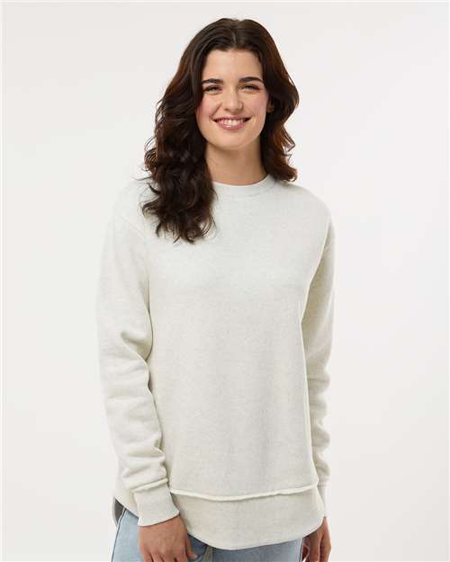 Natural Heather Women&#39;s Weekend Fleece Crewneck Sweatshirt - 3525