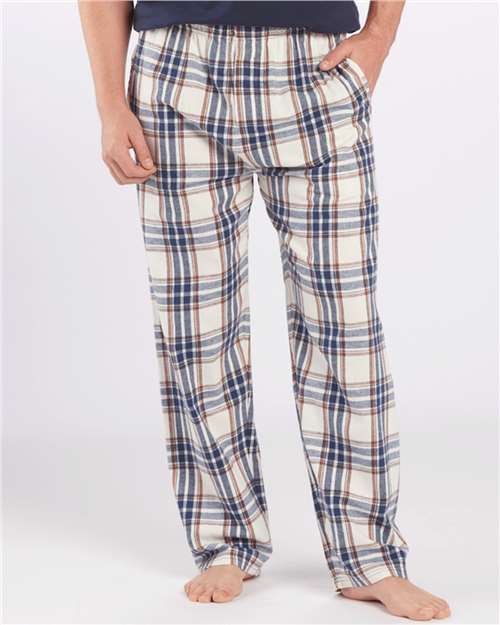 Natural Indigo Plaid Harley Flannel Pants - BM6624