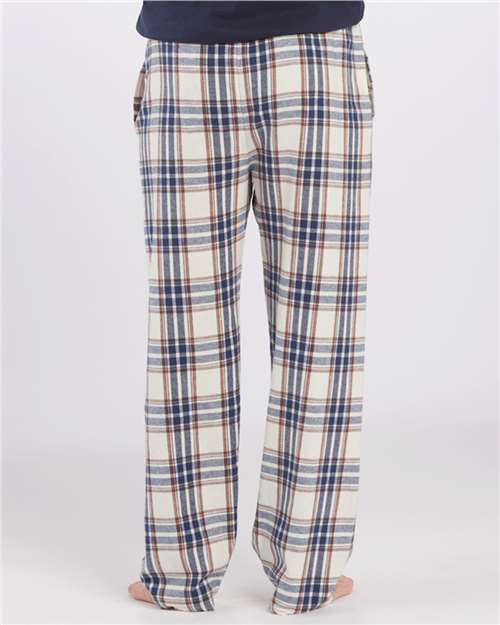 Natural Indigo Plaid Harley Flannel Pants - BM6624