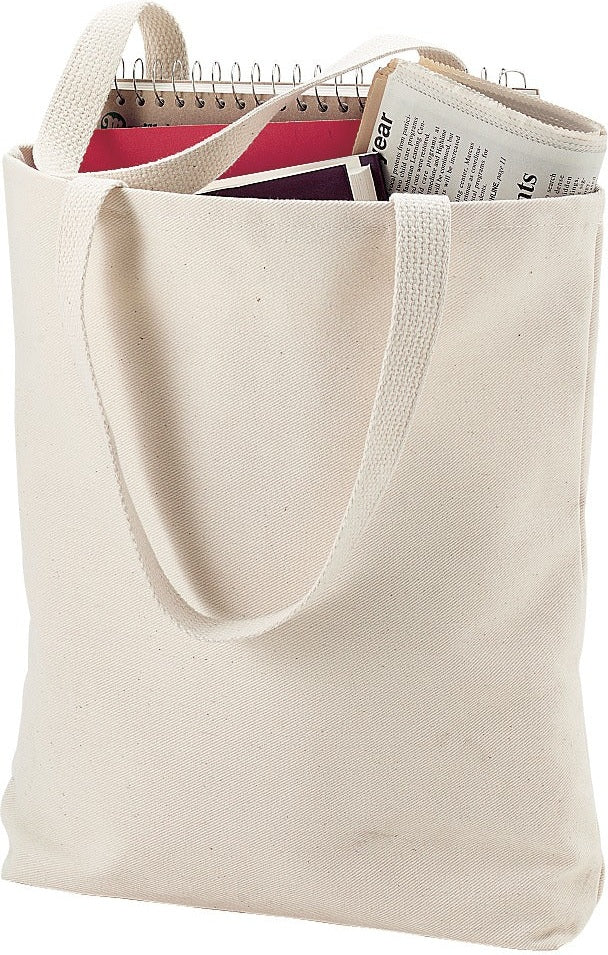 Front View of Natural Port Authority - Ideal Twill Convention Tote. B050