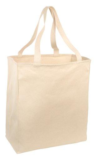 Natural Port Authority Ideal Twill Over-the-Shoulder Grocery Tote. B110