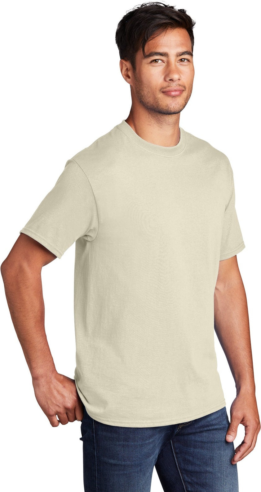 Natural Port & Co Core Cotton Tee. PC54