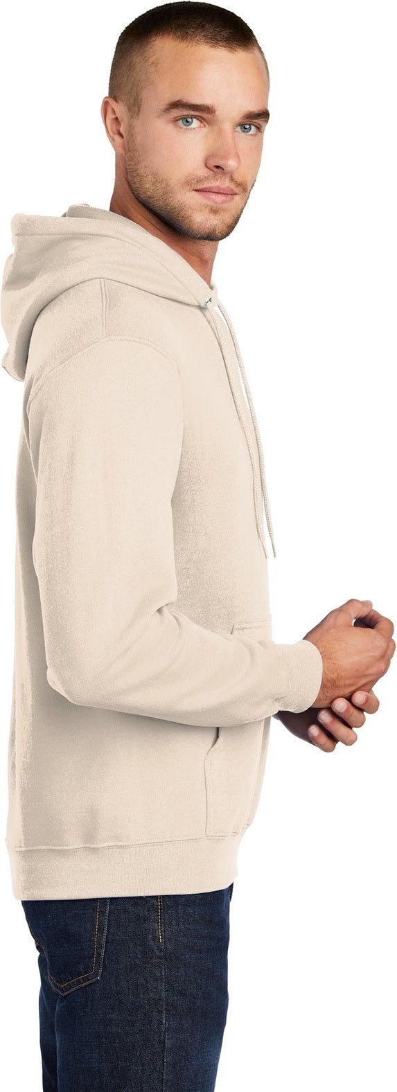 Natural Port & Co Core Fleece Pullover Hooded Sweatshirt. PC78H