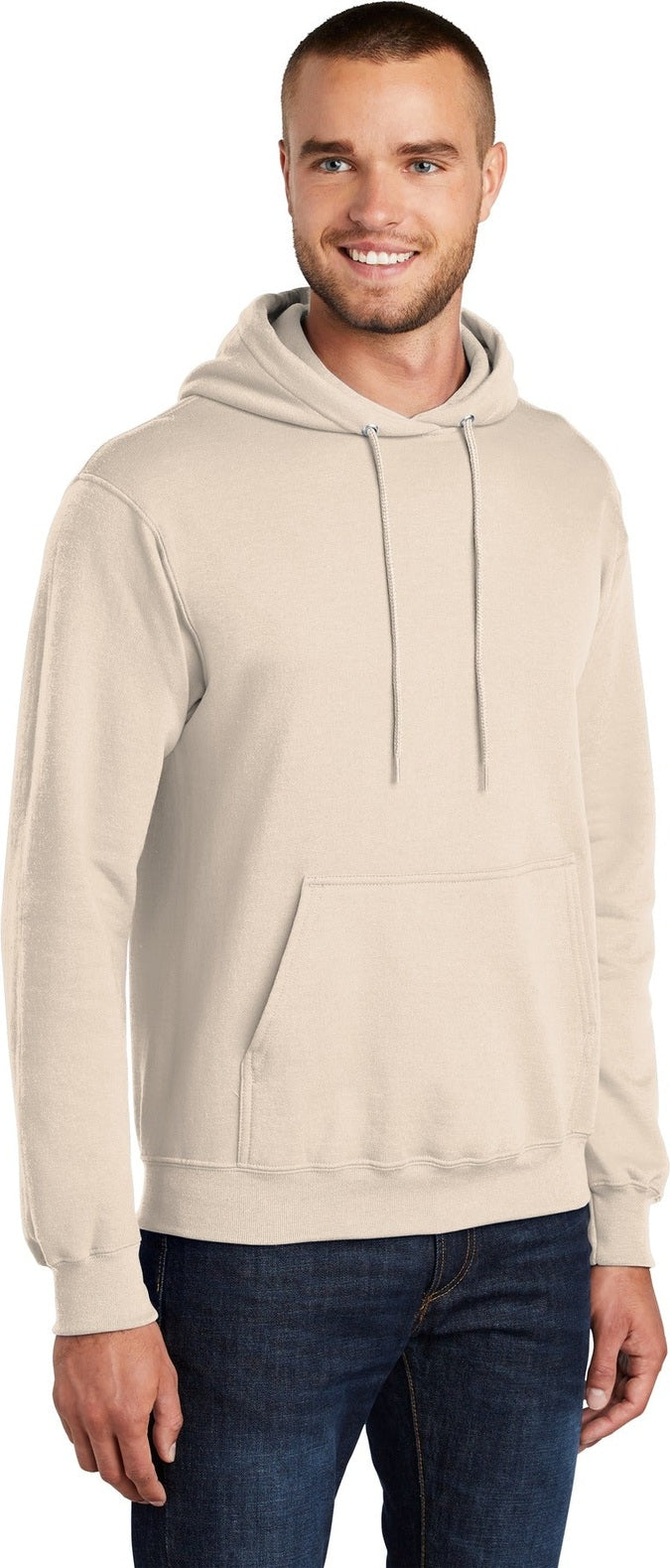 Natural Port & Co Core Fleece Pullover Hooded Sweatshirt. PC78H