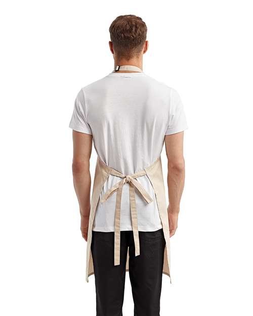 Natural Recycled Bib Apron with Pocket - RP154