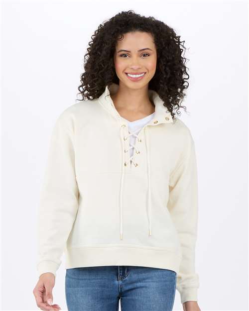 Natural Women&#39;s Lace Up Pullover - BW5401