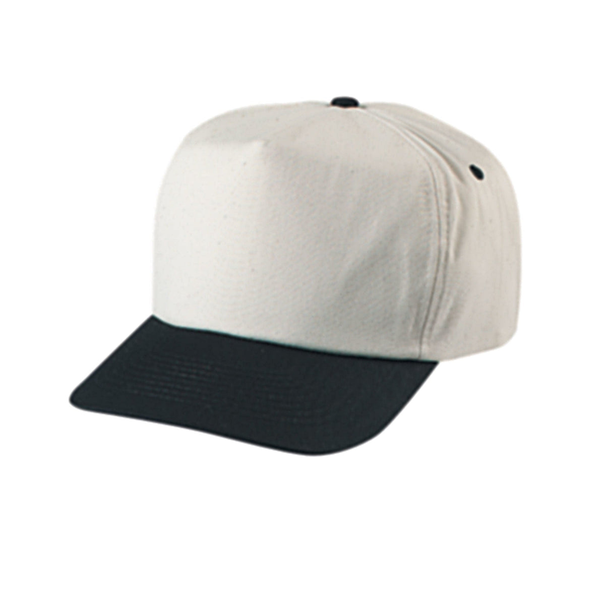 Natural/Black 5 Panel Nat. Crown/Color Visor  grouped